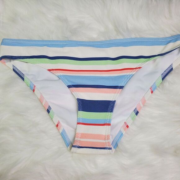 Roxy Striped Bikini Bottom Size XL - Picture 1 of 7